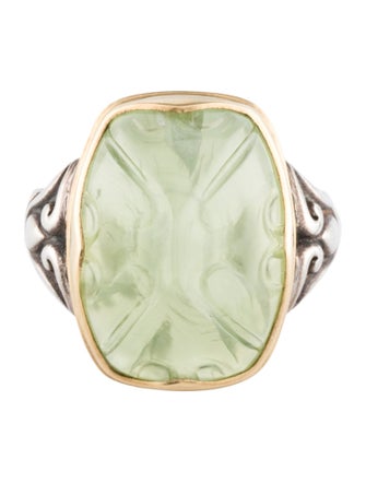 Steven Battelle Prehnite Cocktail Ring