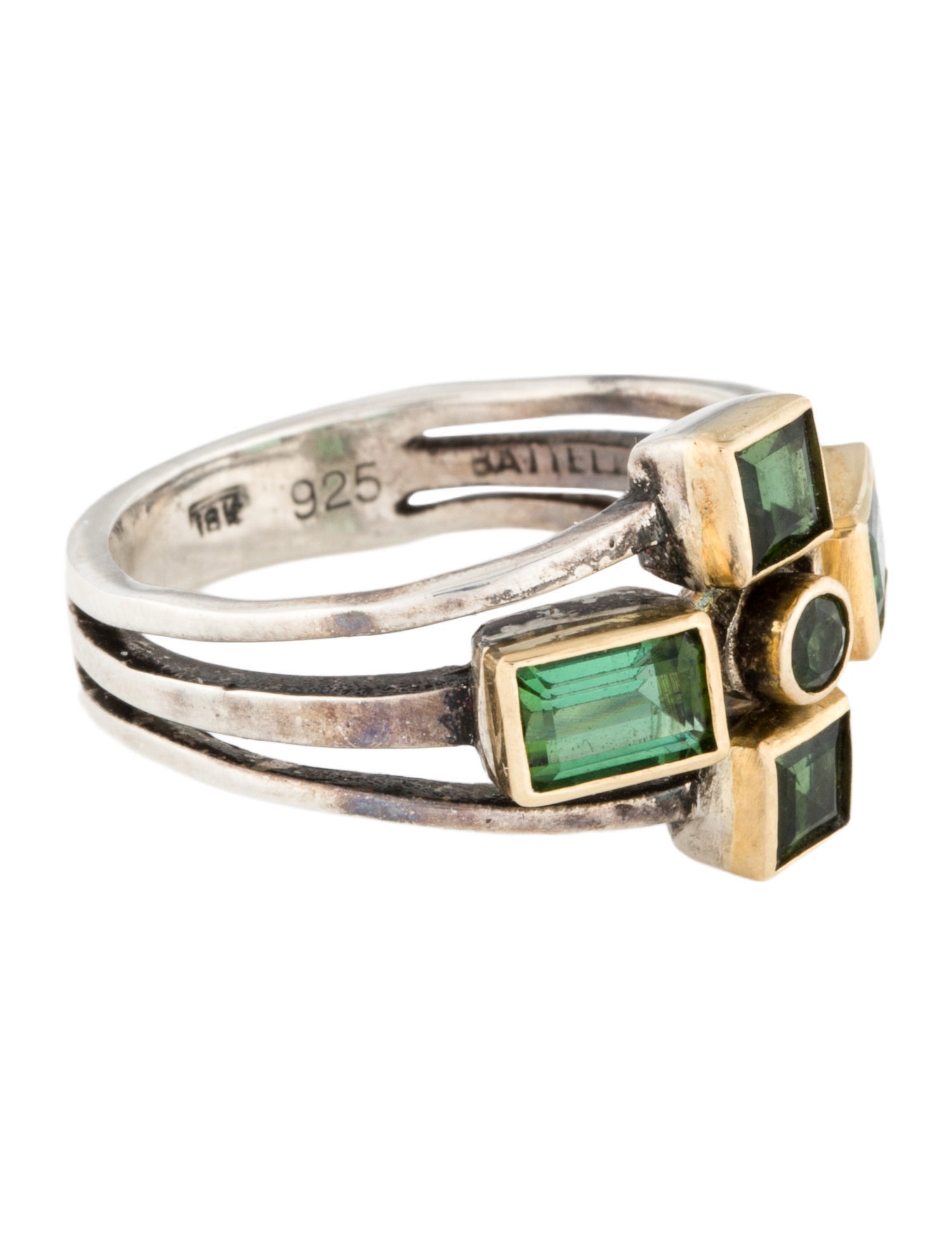 Steven Battelle 1.64ctw Tourmaline Cocktail Ring