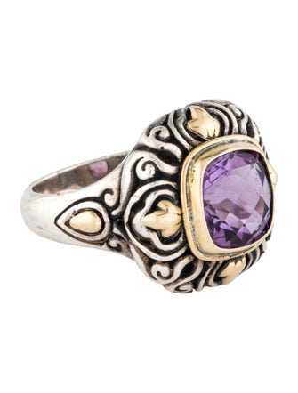 Steven Battelle Two-Tone Amethyst Cocktail Ring