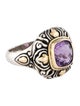 Steven Battelle Two-Tone Amethyst Cocktail Ring