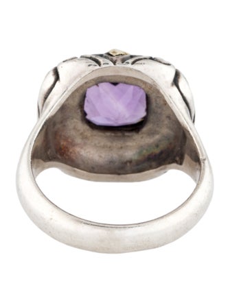 Steven Battelle Two-Tone Amethyst Cocktail Ring