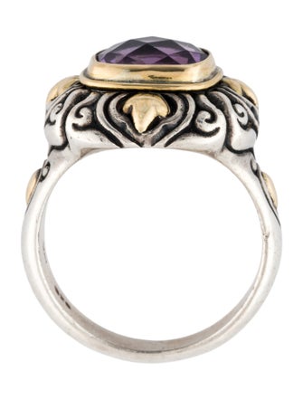 Steven Battelle Two-Tone Amethyst Cocktail Ring