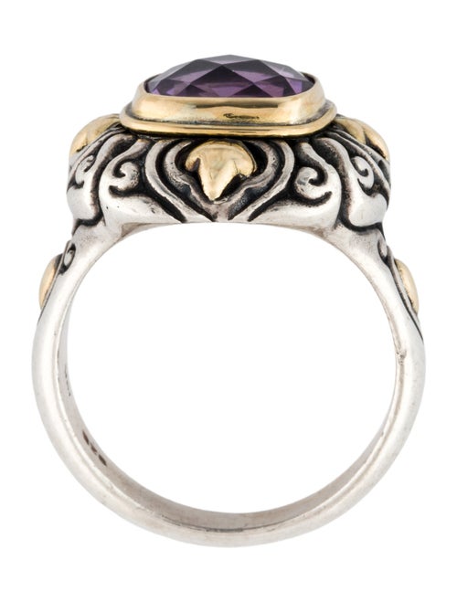Steven Battelle Two-Tone Amethyst Cocktail Ring