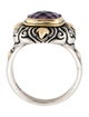 Steven Battelle Two-Tone Amethyst Cocktail Ring