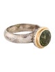 Steven Battelle Two-Tone 2.45ctw Peridot Hammered Cocktail Ring