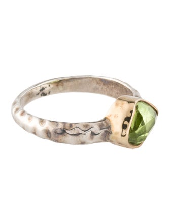 Steven Battelle Two-Tone Peridot Cocktail Ring