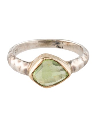 Steven Battelle Two-Tone Peridot Cocktail Ring
