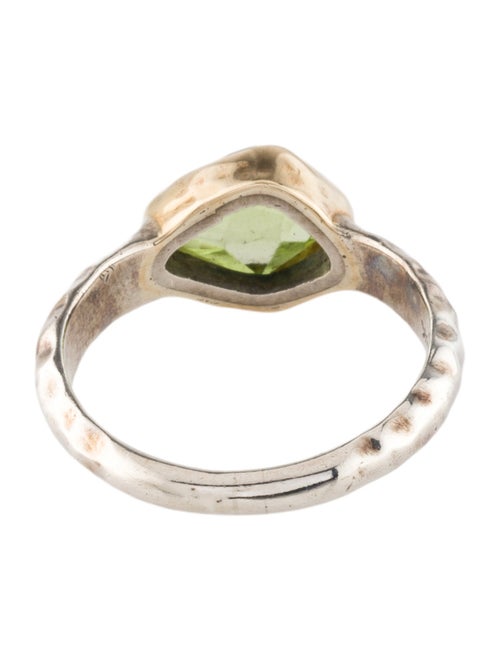 Steven Battelle Two-Tone Peridot Cocktail Ring
