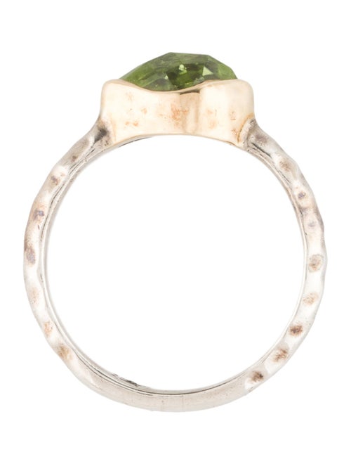 Steven Battelle Two-Tone Peridot Cocktail Ring