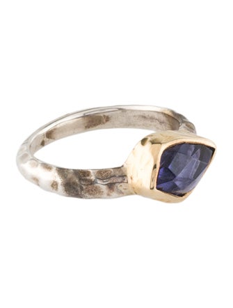 Steven Battelle Two-Tone Iolite Cocktail Ring