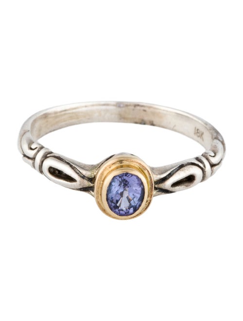 Steven Battelle Two-Tone Tanzanite Cocktail Ring