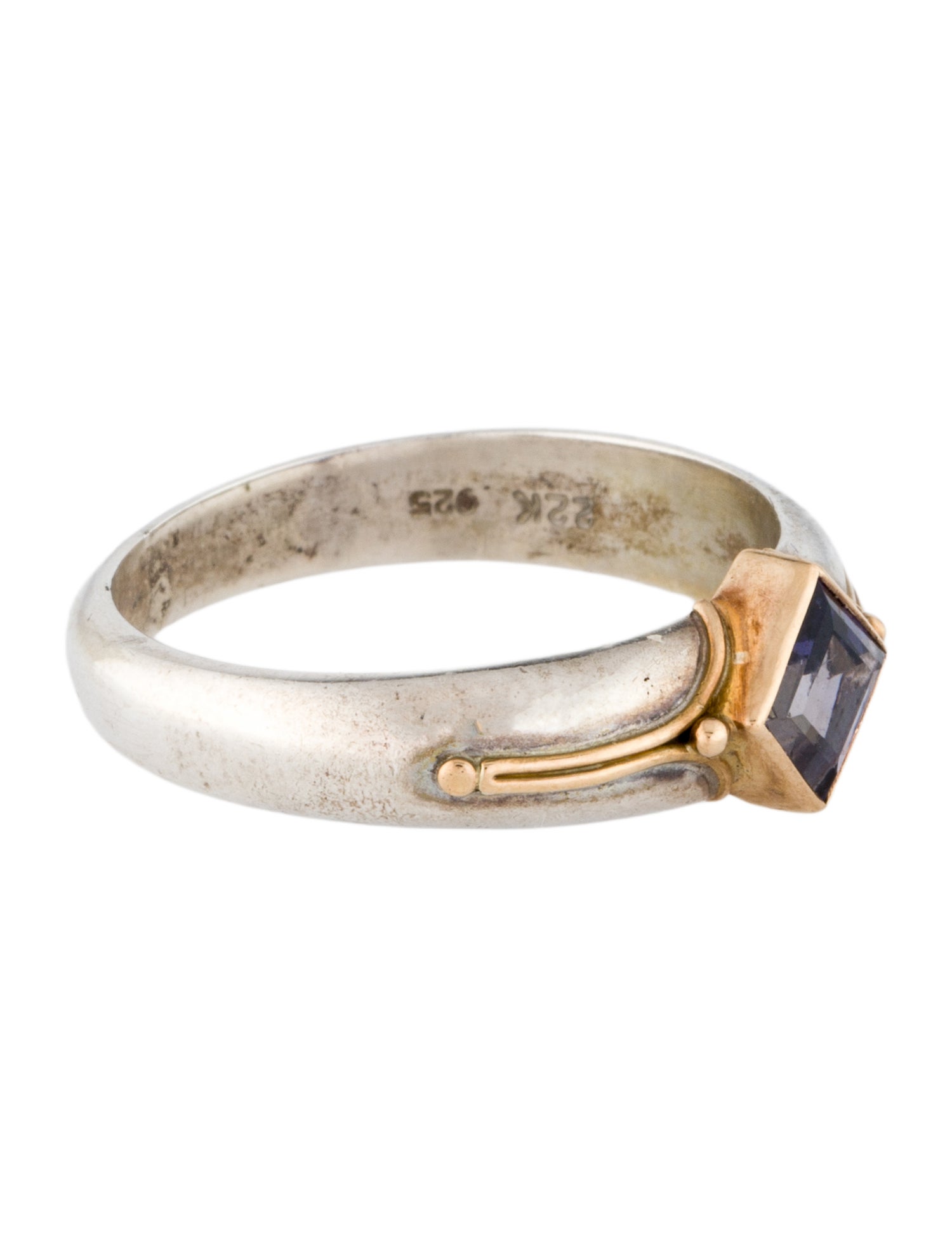 Steven Battelle Two-Tone Iolite Cocktail Ring