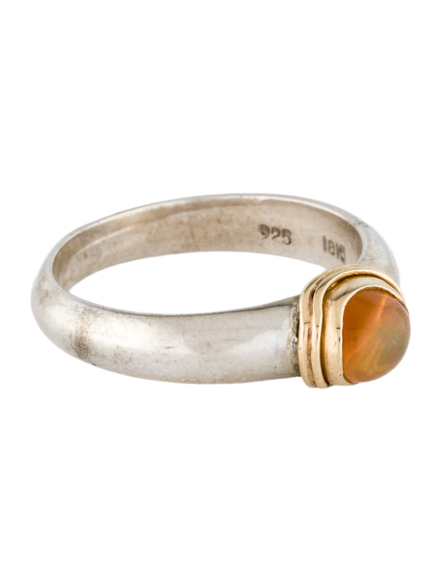 Steven Battelle Two-Tone Fire Opal Band