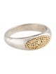 Steven Battelle Two-Tone Textured Signet Ring