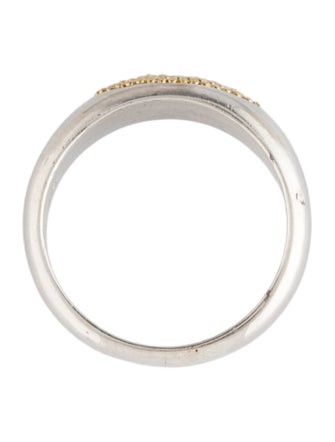 Steven Battelle Two-Tone Textured Signet Ring