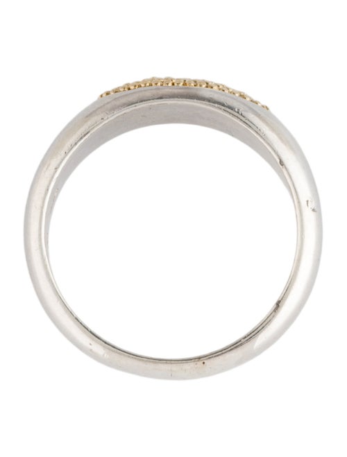 Steven Battelle Two-Tone Textured Signet Ring