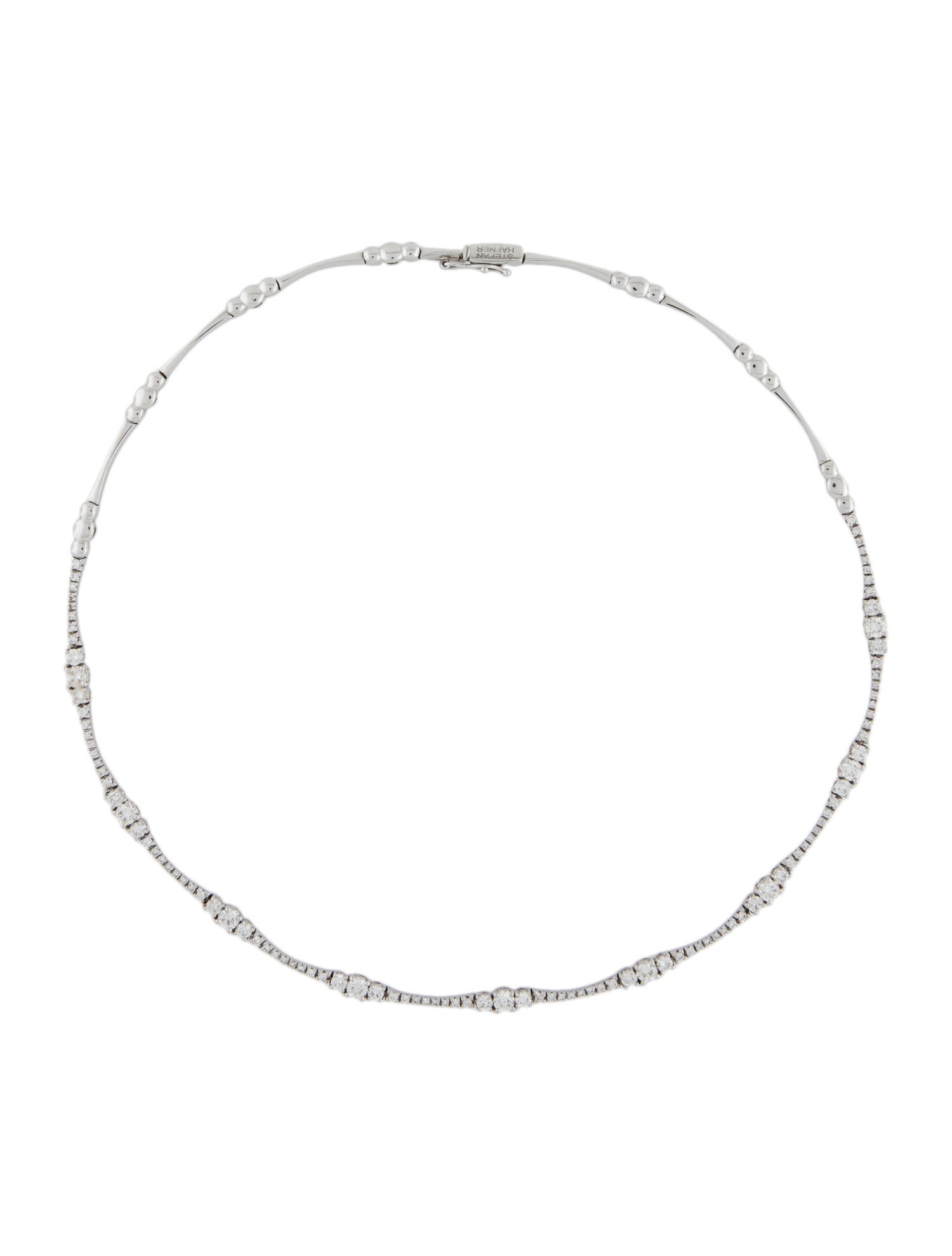 Stefan Hafner 18K Diamond Station Necklace