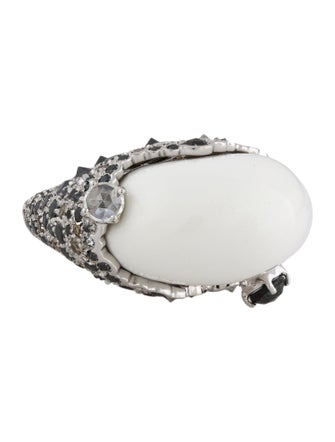 Stefan Hafner 18K Chalcedony & Diamond Cocktail Ring