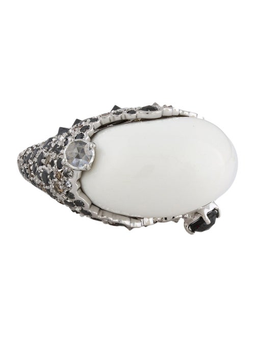 Stefan Hafner 18K Chalcedony & Diamond Cocktail Ring