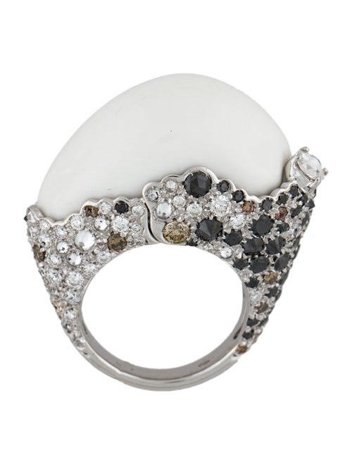 Stefan Hafner 18K Chalcedony & Diamond Cocktail Ring