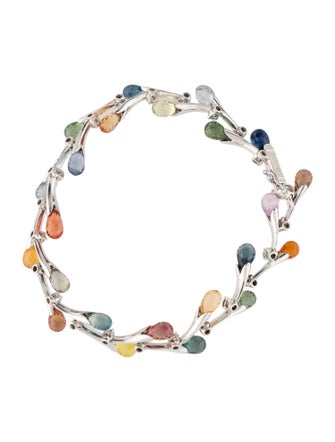 Stefan Hafner 18K Sapphire & Diamond Link Bracelet