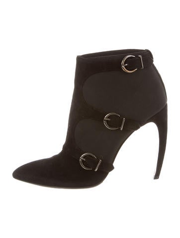 Walter Steiger Suede Pointed-Toe Ankle Boots