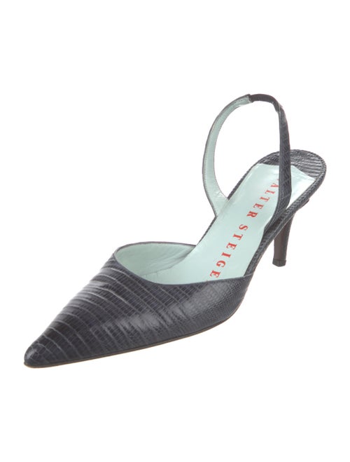 Walter Steiger Leather Printed Slingback Pumps