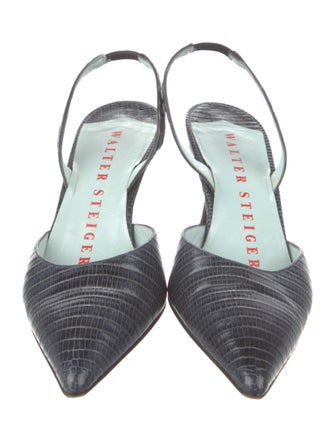 Walter Steiger Leather Printed Slingback Pumps