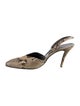 Walter Steiger Snakeskin Animal Print Slingback Pumps