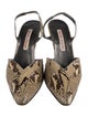 Walter Steiger Snakeskin Animal Print Slingback Pumps