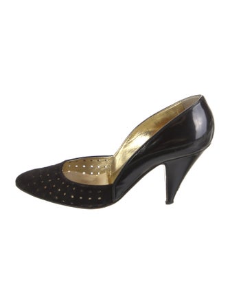 Walter Steiger Suede Cutout Accent Slingback Pumps