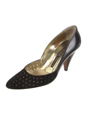 Walter Steiger Suede Cutout Accent Slingback Pumps