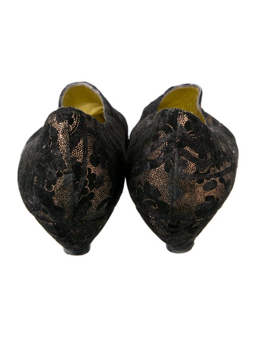 Walter Steiger Suede Lace Pattern Pumps