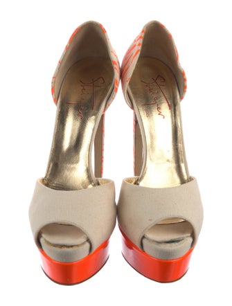 Walter Steiger Canvas Printed D'Orsay Pumps