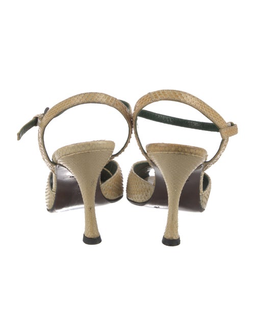 Walter Steiger Snakeskin Animal Print Slingback Pumps