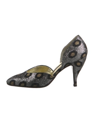 Walter Steiger Pumps Glitter Polka Dot Print D'Orsay 5.5
