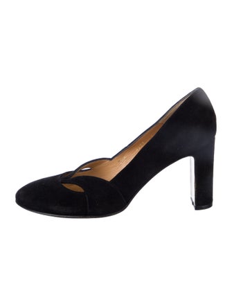 Walter Steiger Suede Cutout Accent Pumps
