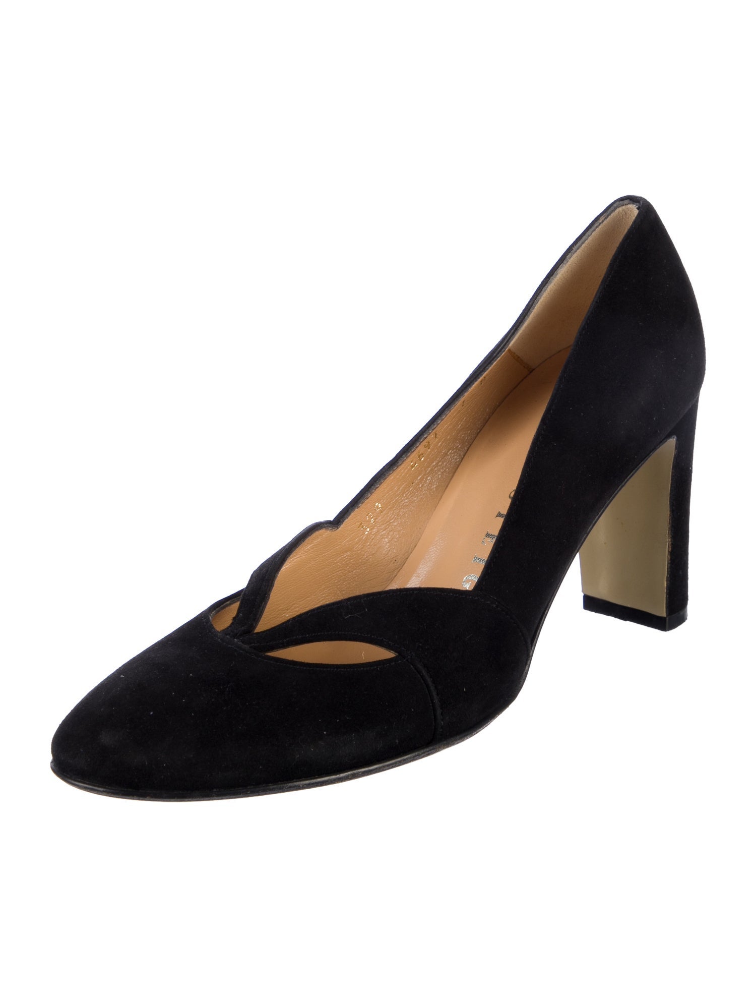 Walter Steiger Suede Cutout Accent Pumps