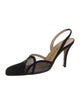 Walter Steiger Suede Mesh Accents Slingback Pumps