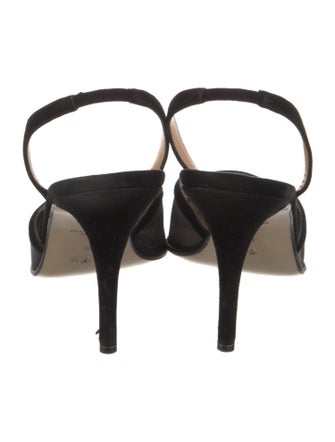 Walter Steiger Suede Mesh Accents Slingback Pumps