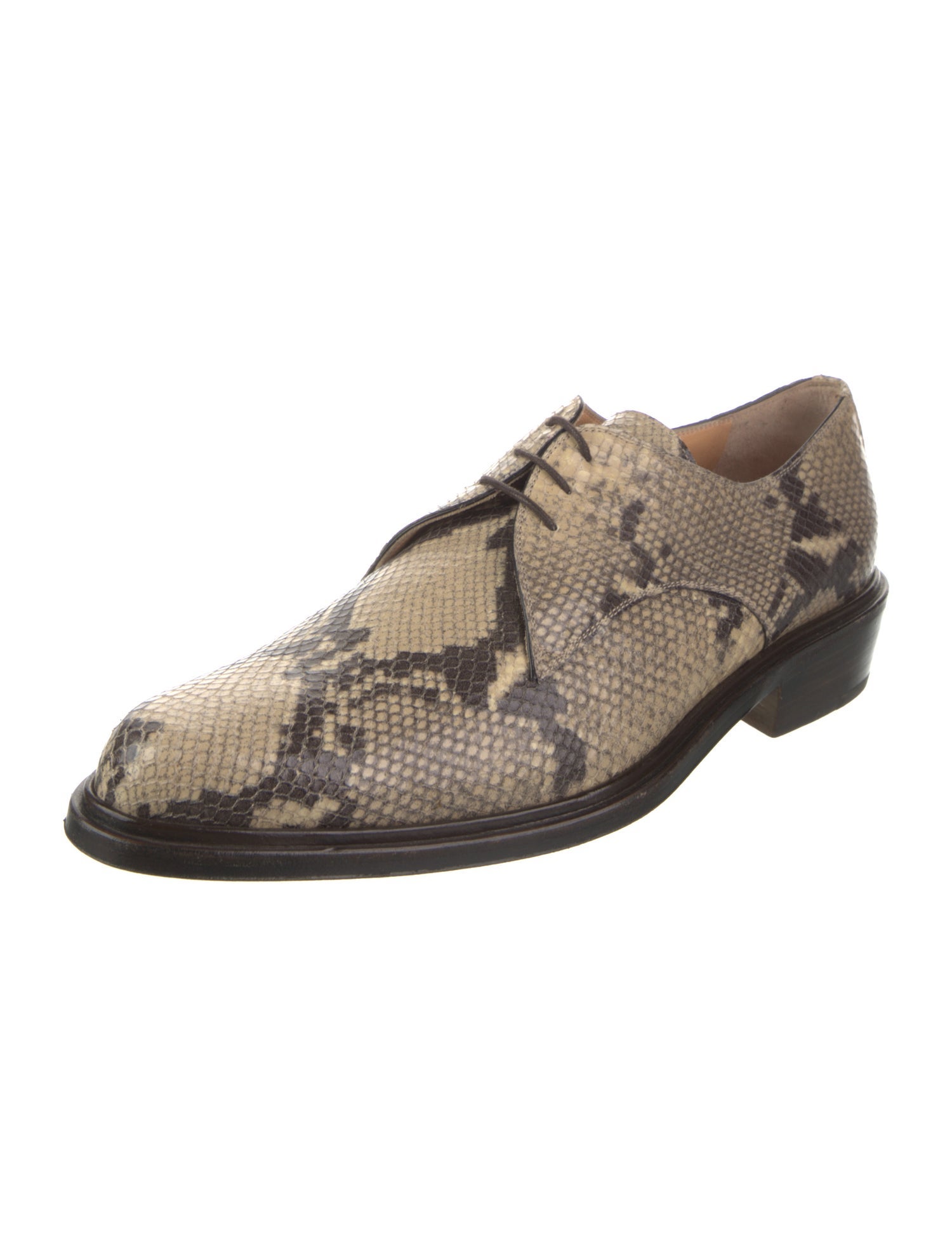 Walter Steiger Leather Animal Print Derby Shoes