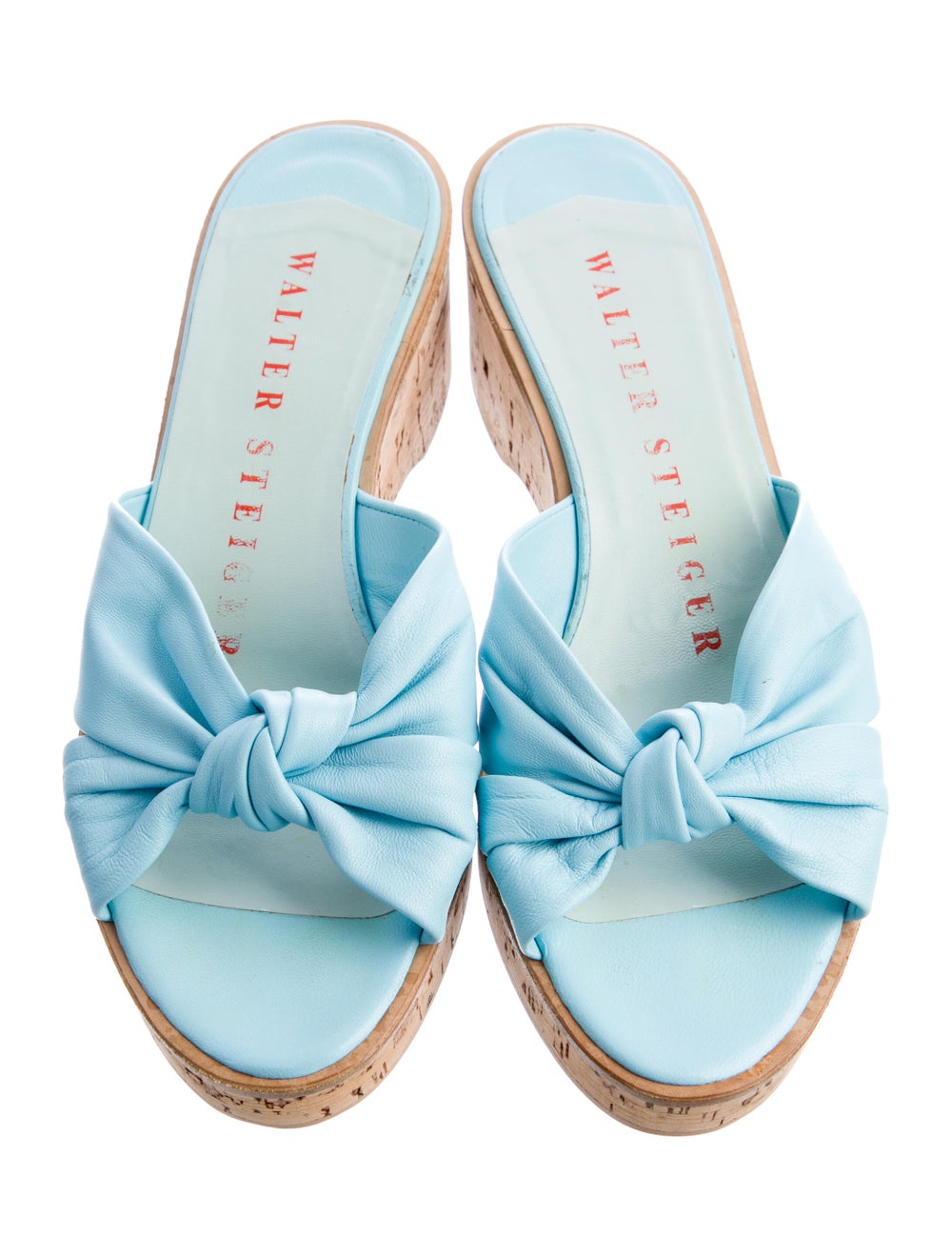 Walter Steiger Leather Colorblock Pattern Slides - image 3