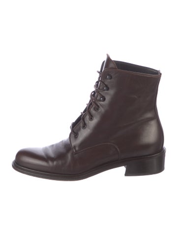 Pre-owned Walter Steiger Leather Combat Boots In Brown