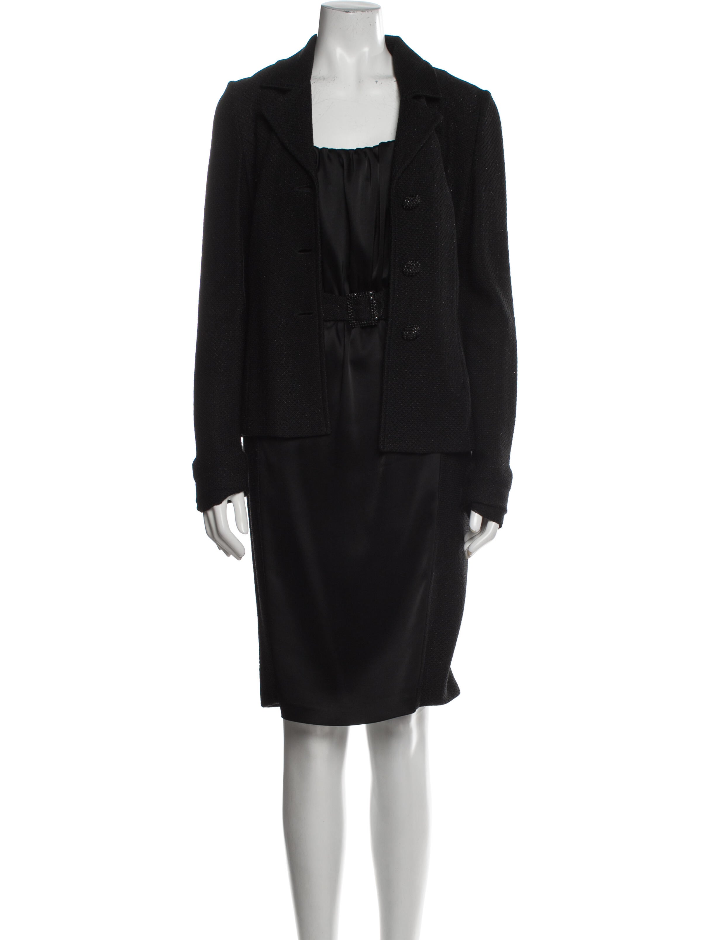 St. John Crystal Embellishments Dress Set