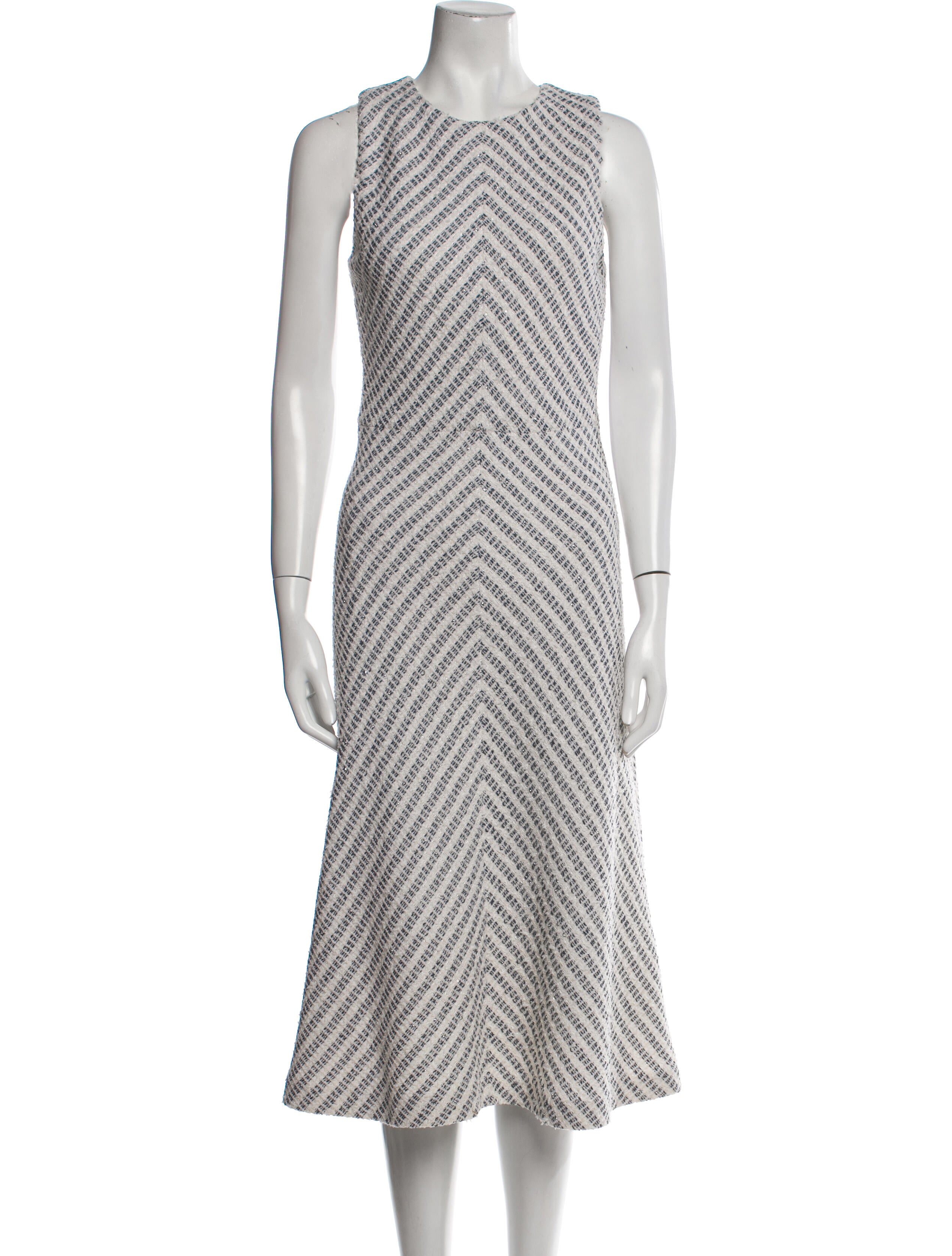 St. John Printed Midi Length Dress