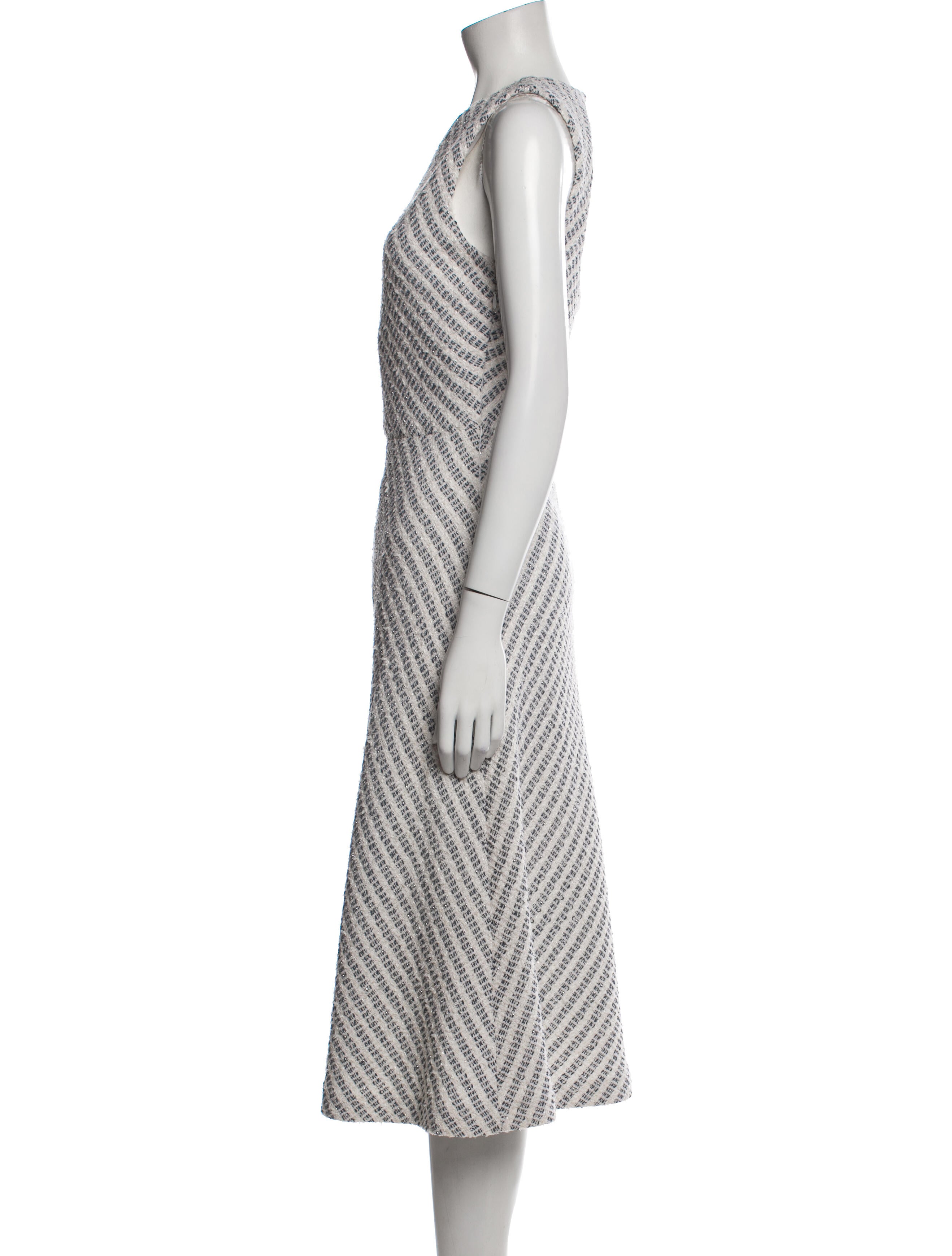 St. John Printed Midi Length Dress