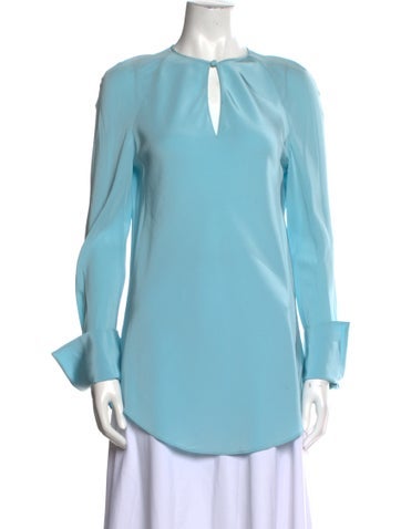 St. John Tops Silk Crew Neck Tunic S