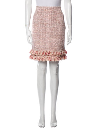St. John Tweed Pattern Knee-Length Skirt