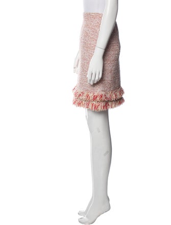 St. John Tweed Pattern Knee-Length Skirt
