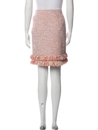 St. John Tweed Pattern Knee-Length Skirt